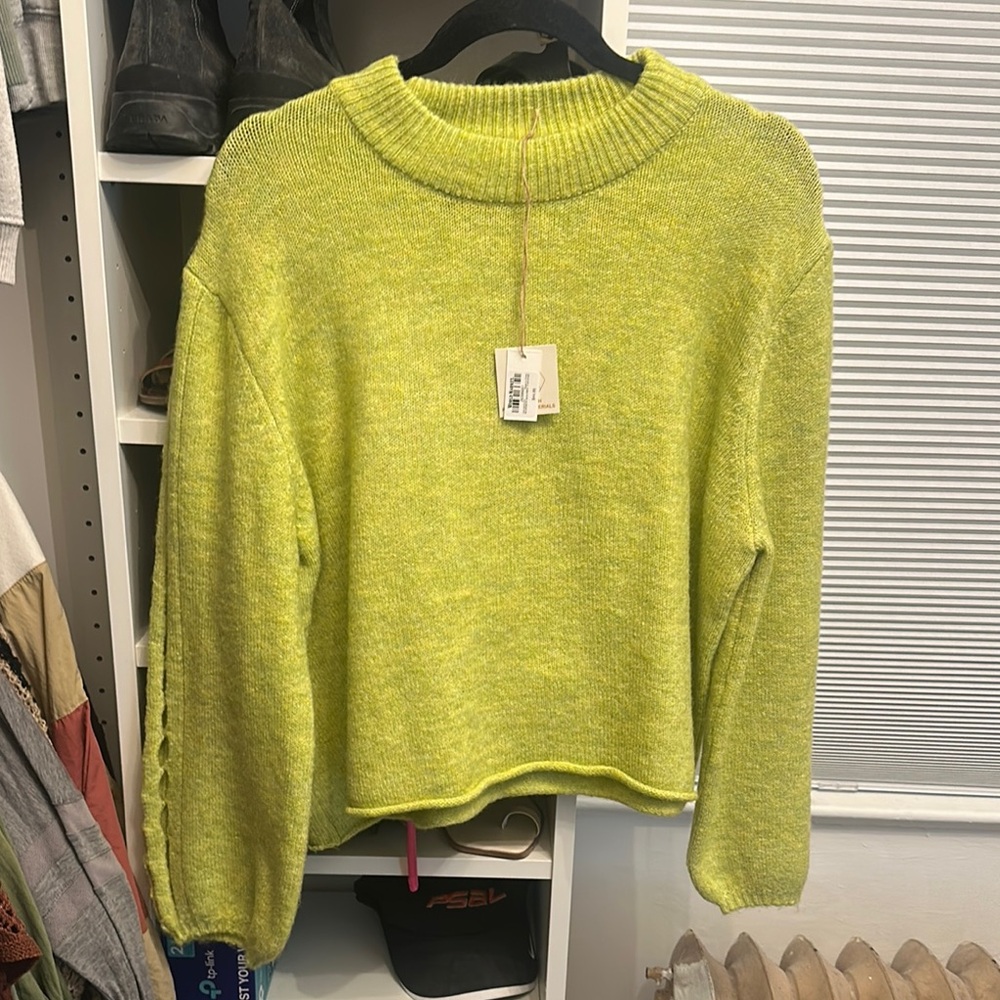 World Market Green Crew Neck Sweater- one size